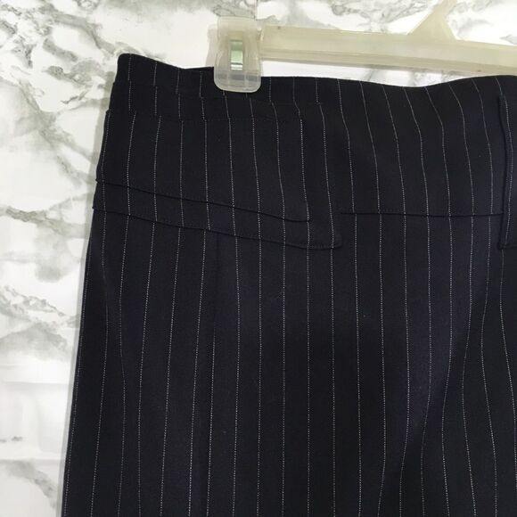 EXPRESS PIN STRIPED NAVY BLUE PENCIL SKIRT NWT CAREER WEAR 12 - Picture 3 of 15